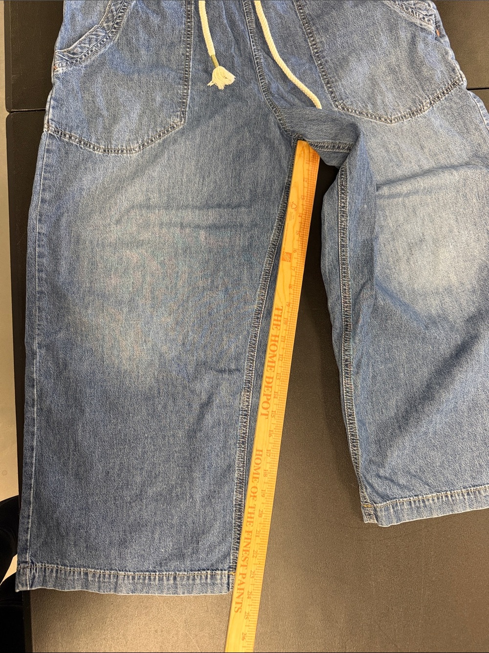 Free People - We The Free Easy Pull on Blue Wide Leg Denim Jeans Large - Picture 8 of 8